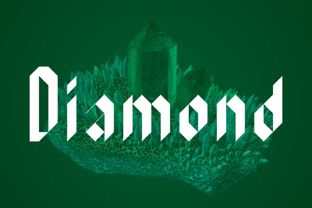 Lettertype “Diamond” - Typeface design